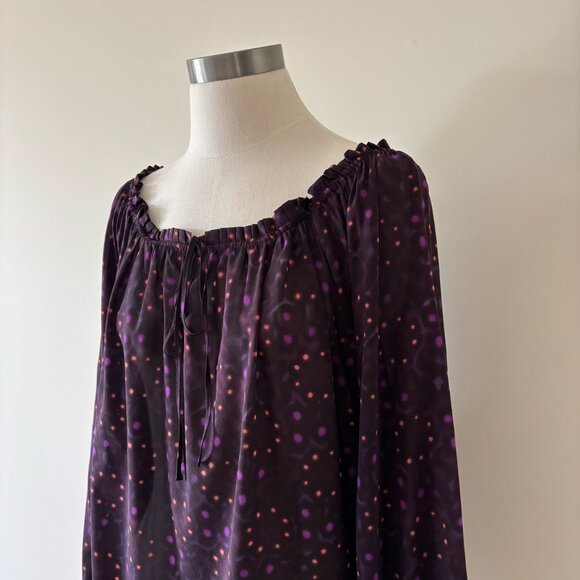 Alice + Olivia silk blouse silk shirt silk top purple - Picture 2 of 9